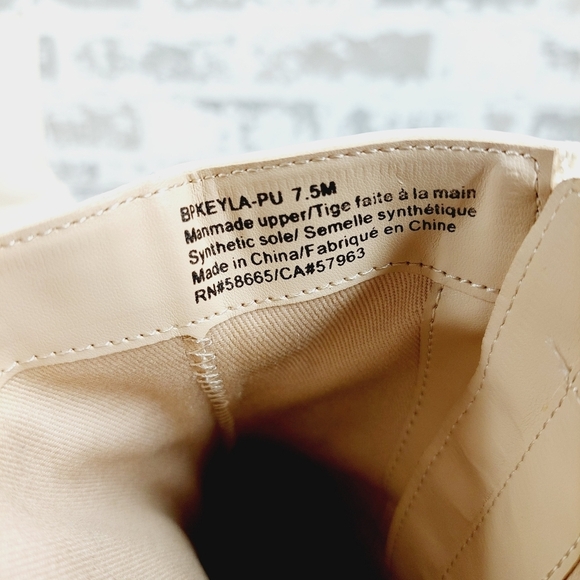 New BP Keyla Platform White Faux Leather Chunky Bootie C363 - Picture 12 of 13